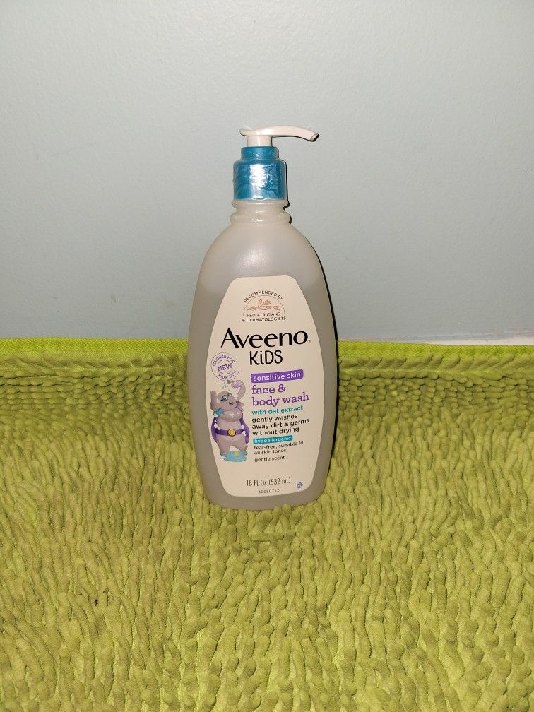 Aveeno Kids Sensitive Skin Face And Body Wash 18oz