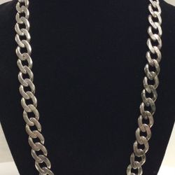 24” Cuban Link .925 Silver Chain 