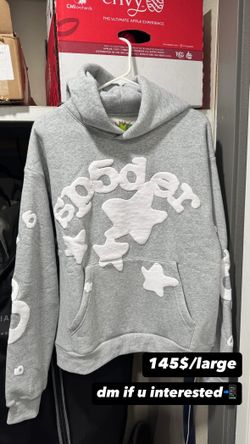 sp5der hoodie grey