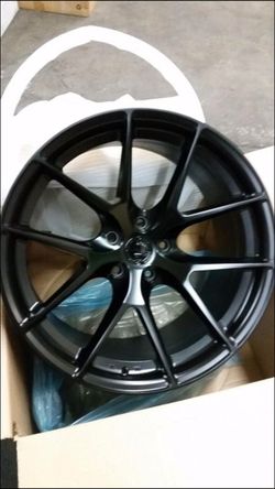Brand new 18" matte black 5 lug wheels