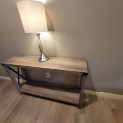 Rustic Console Table / Entryway Table (Wood + Metal)