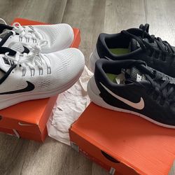 Black & White 2 Pair Of Nike Shoes 