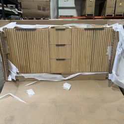 72” Light Oak Cabinet for Double Sink Bathroom Vanity