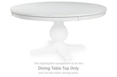 Greddinton White Round Dining Room Table Top   PCD824-50T