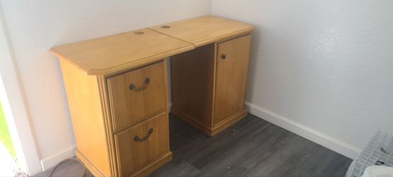 Free Chair - Storage desk - table missing glass in center and desk