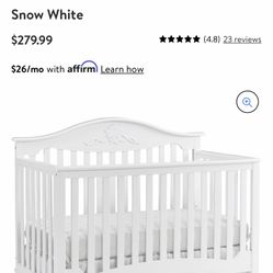 4 In 1 Crib with Mattress And Mattress Protection 