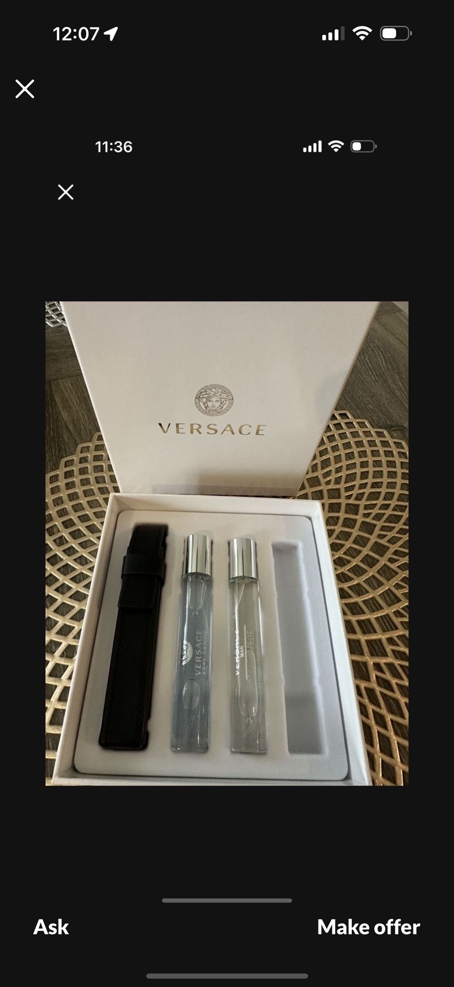 New VERSACE Men's Fragrance Collection 2pc missing one fragrance SALE