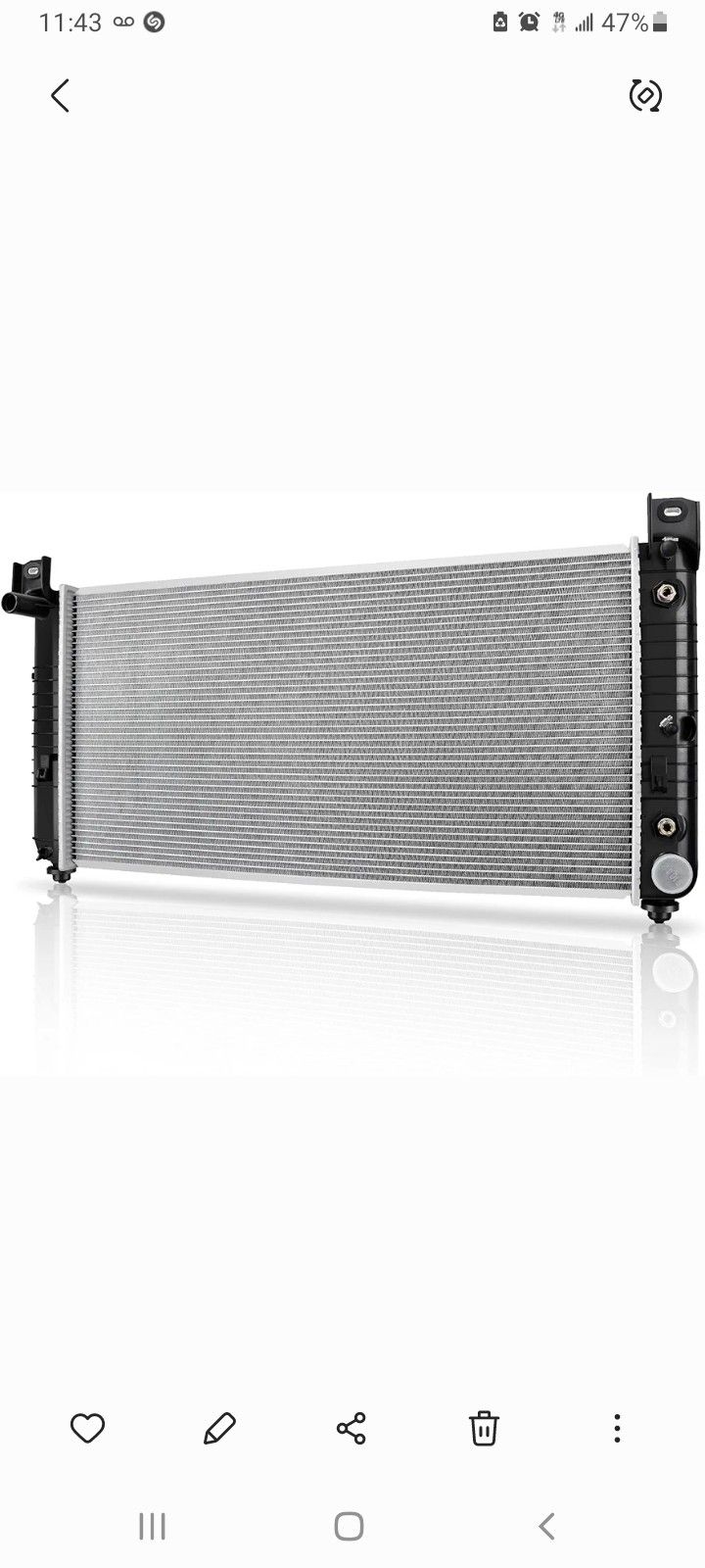 Silverado Radiator W/o Oil Cooler