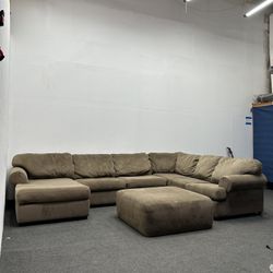 Large Brown 4 Piece Sectional Couch - We Can Do Delivery And Setup