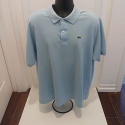 Classic Lacoste Sky Blue Men's Polo Shirt Size XL 