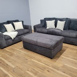 Sofa Set With Ottoman 