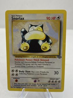 Pokémon TCG Snorlax Jungle Rare 1999 90 HP Basic Card 27/64 English