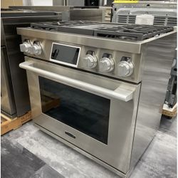 *Open Box* 36” Signature Kitchen Suite Dual Fuel Range - 4 Burners/Griddle