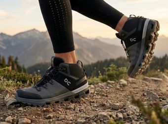 ON Cloudtrax 53.98588 Women's Running Shoes, Black/Rock Hiking Boots Size 5 NWB