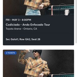 2 Tickets For Condiciado Concert 