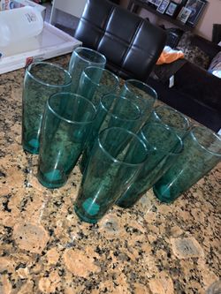 Turquoise Glass cups