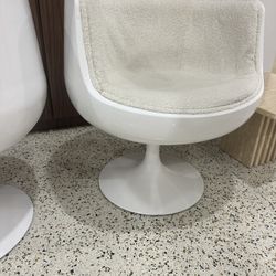 White Tulip Mid Century Chair 