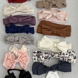 15 Baby Headbands/Bows Bundle – Baby Bling + Colored Organics + Boutique