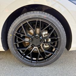 New Wheels & Tires Package Deal, 18" Matte Black Katana 5x114.3 Wheels 225/40R18 Celimo Salient Tires