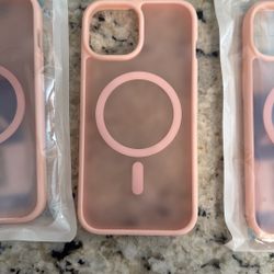 iPhone 13 14 15 pink phone case