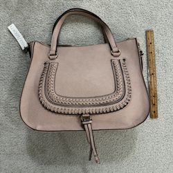 Sole Society Blush Saddle Purse Bag Pink Shoulder Tote