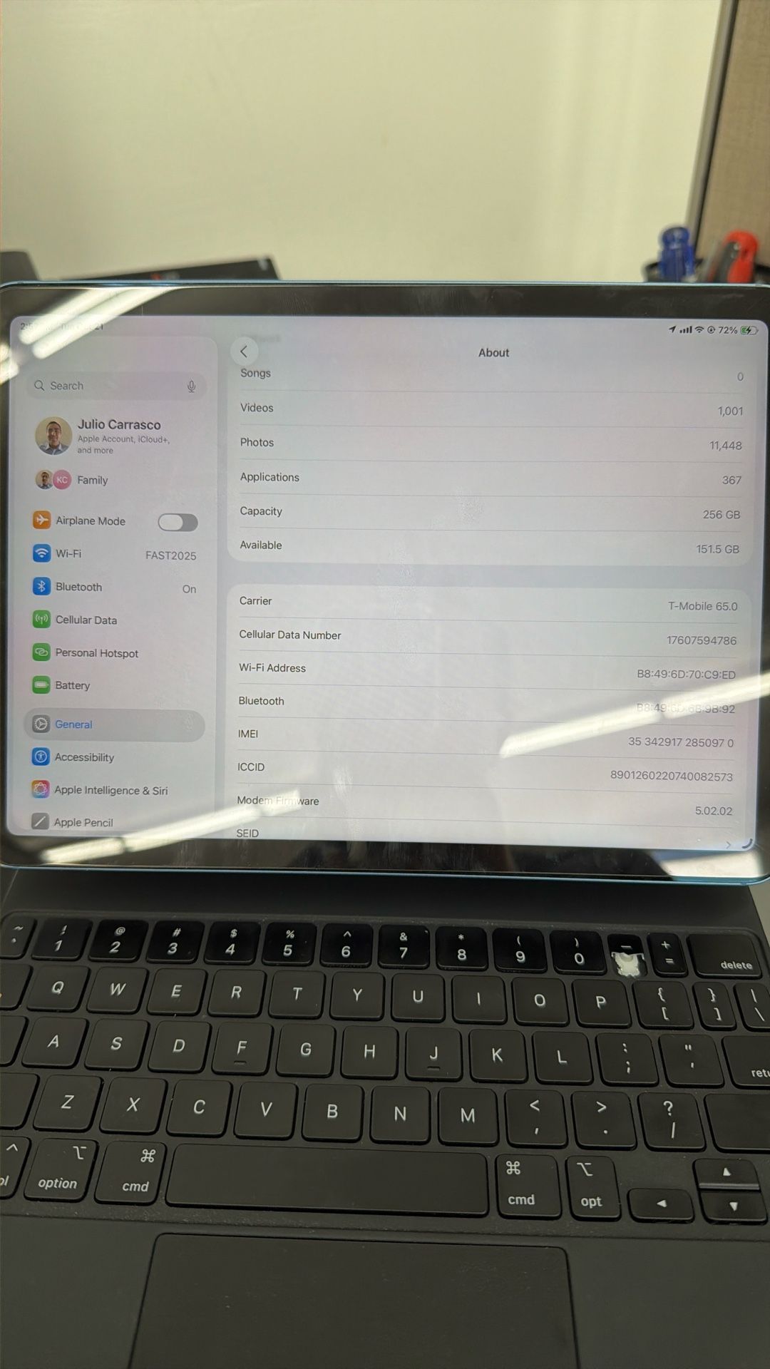 iPad Air 5th Generation 256gb, Cellular, Black