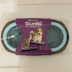 Collapsible Pet Dog Cat Travel Bowl Diner Feeder