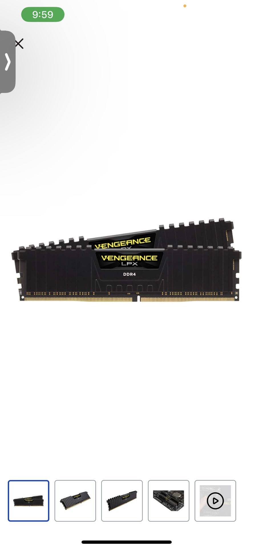 Corsair vengeance LPX Ram 16x 2 (32 Gb Ram)