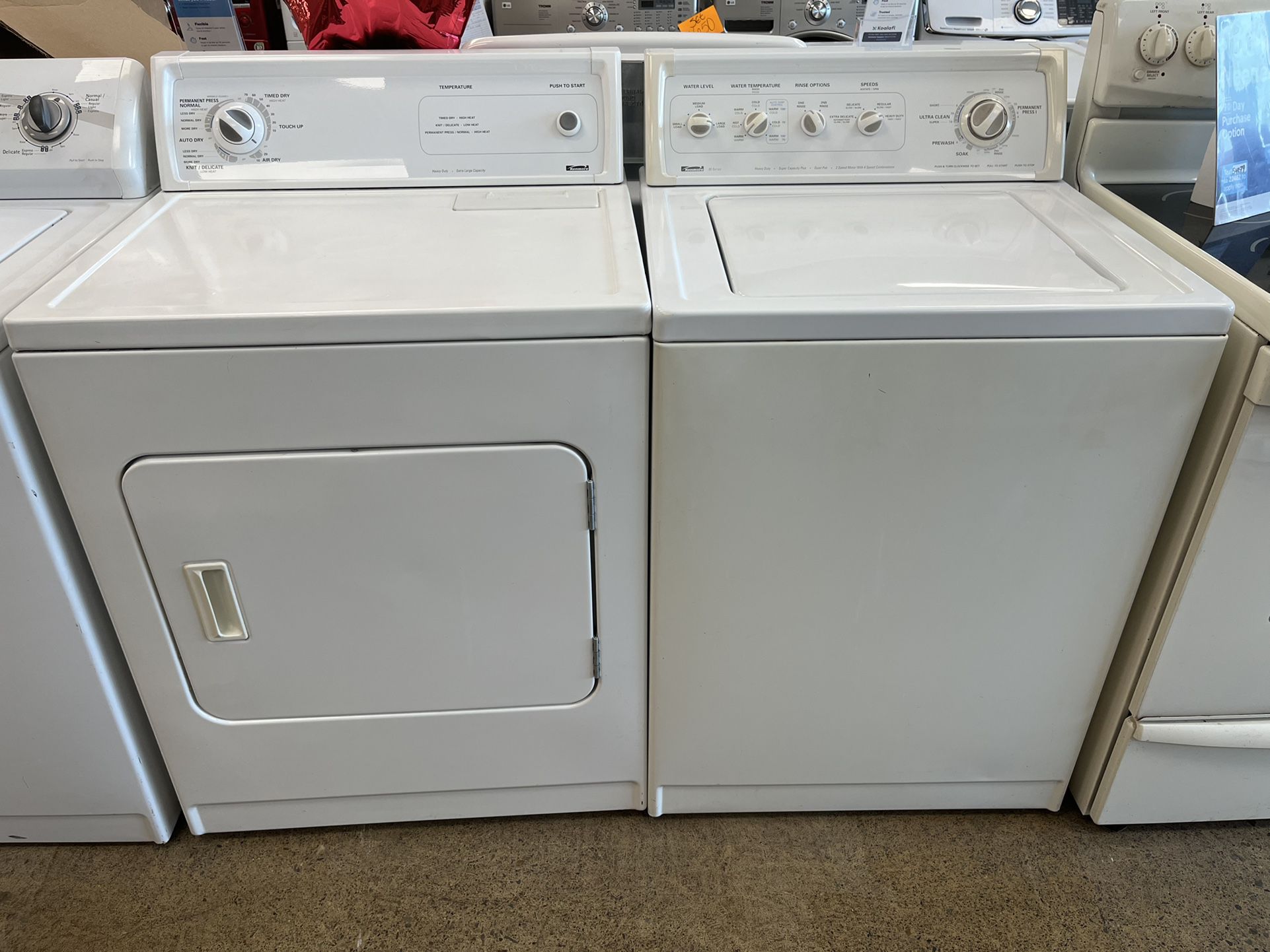 Washer And Electric Dryer Kenmore Top Loader 