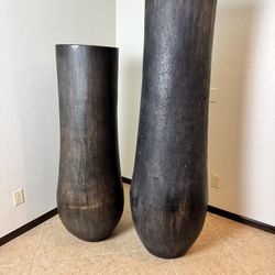 roche bobois palm tree modern rustic brown pots 5ft and 6 ft