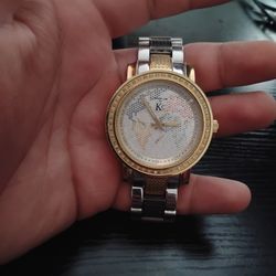 Techno Com Diamond World Map Watch By KC
