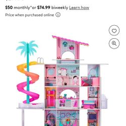 $175 p302#236 NEW DISTRESSED B0X LOL Surprise OMG House of Surprises – New Real Wood Doll House with 85+ Surprises | 4 Stories, 10 Rooms