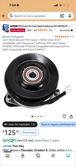 pto clutch for lawnmowers