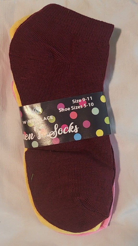 3 Pairs Of Low Cut Ankle Socks