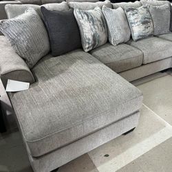 Ardsley Pewter Double Chaise Sectional 