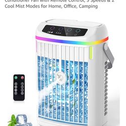 Portable Air Cooler Fan Humidifier with Remote Control