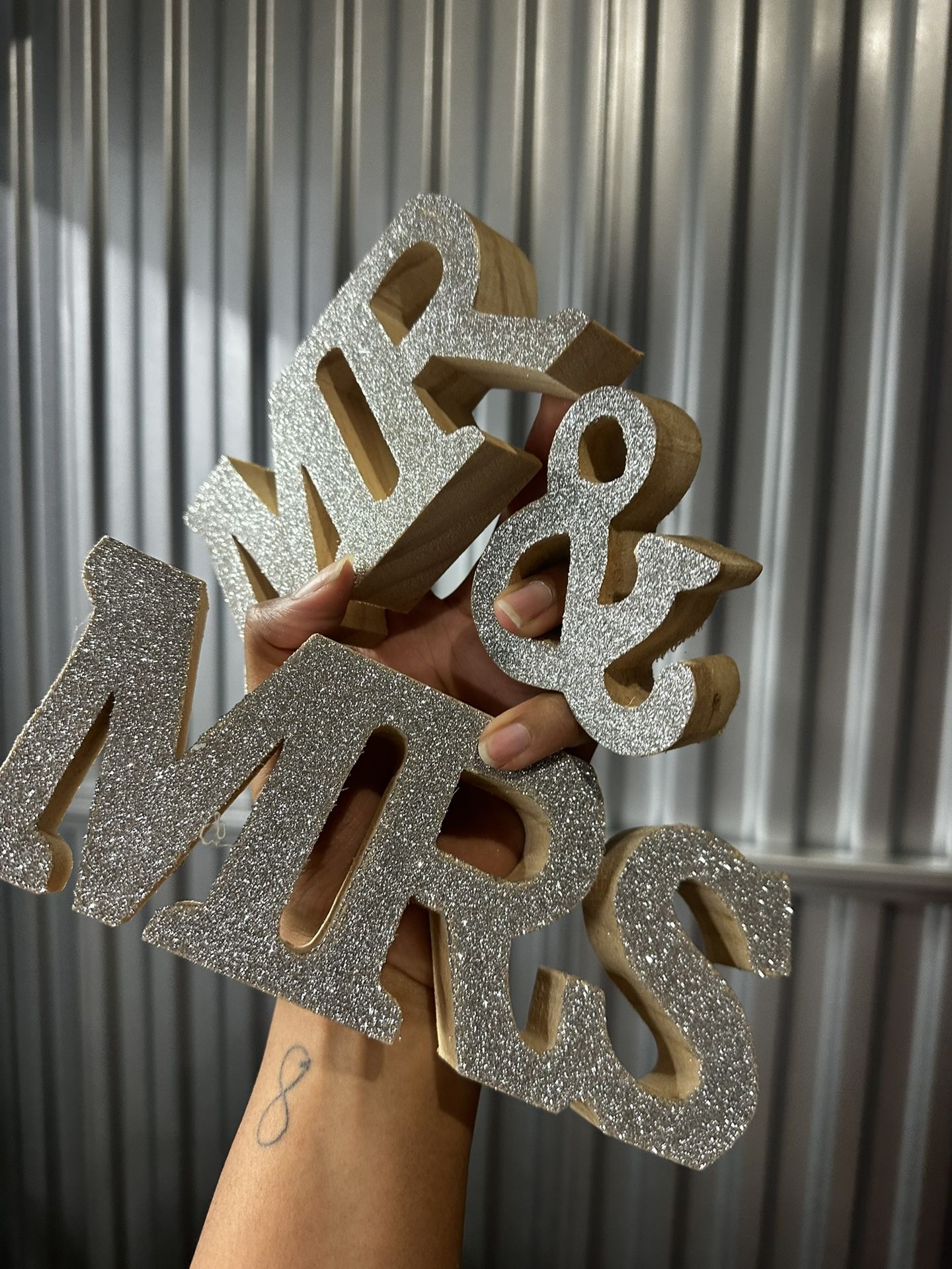 Mr & Mrs Block Letters