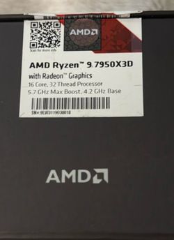 AMD Ryzen 9 7950X3D Gaming CPU w/ Radeon Graphics