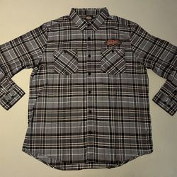 Harley Davidson Men's 120th Anniversary Plaid Button Up Shirt New