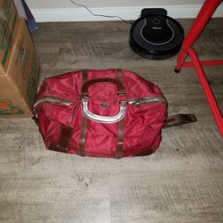 Authentic Prada luggage Duffle Burgundy Bag