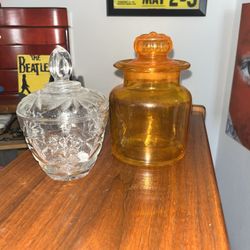 Vintage Glass Candy Jar 