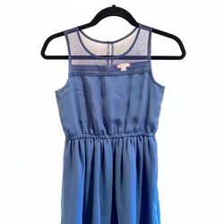 Party Dress Holiday Dress Blue With Mesh