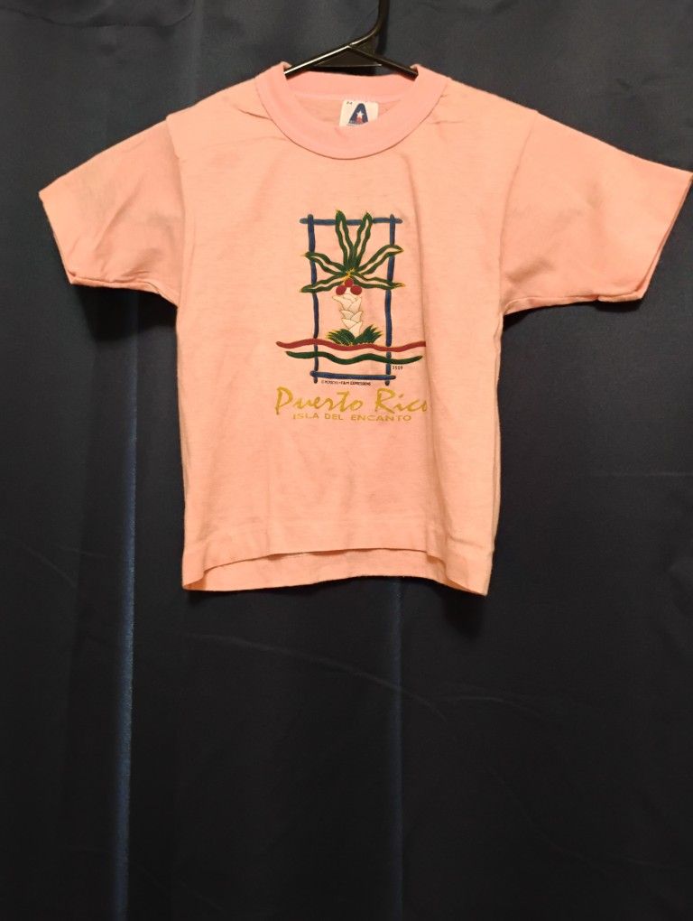 Made In The USA Vintage Puerto Rico T-shirt Size 2-4