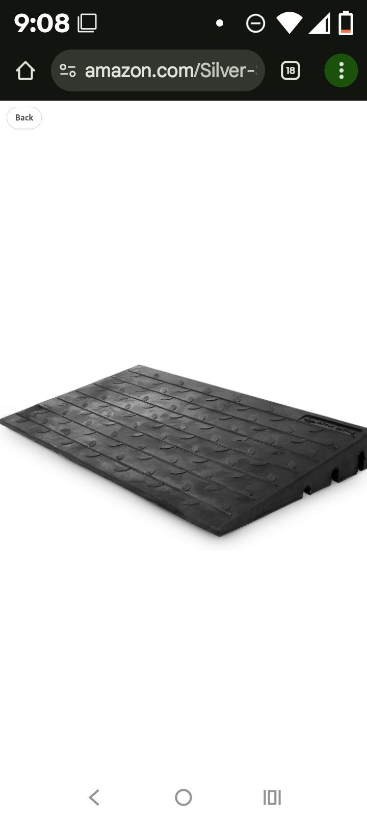 Silver Spring  4" Rubber Three Channel Threshold Ramp