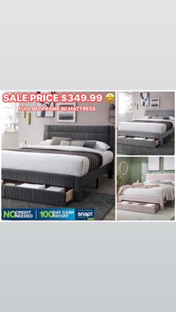Full bedframe with mattress included