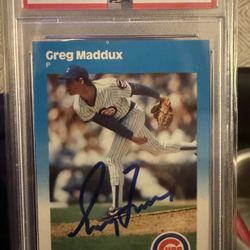 Autographed Greg Maddux Signed 1987 Fleer U68 Rookie Card PSA/DNA AUTO Authentic