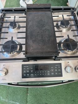 GE Stainless Steel Gas Range Double Oven