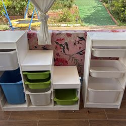 ✨ 2 IKEA TROFAST storages with Bins 