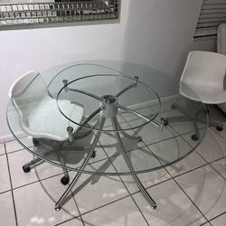 Glass Table With Last Susan