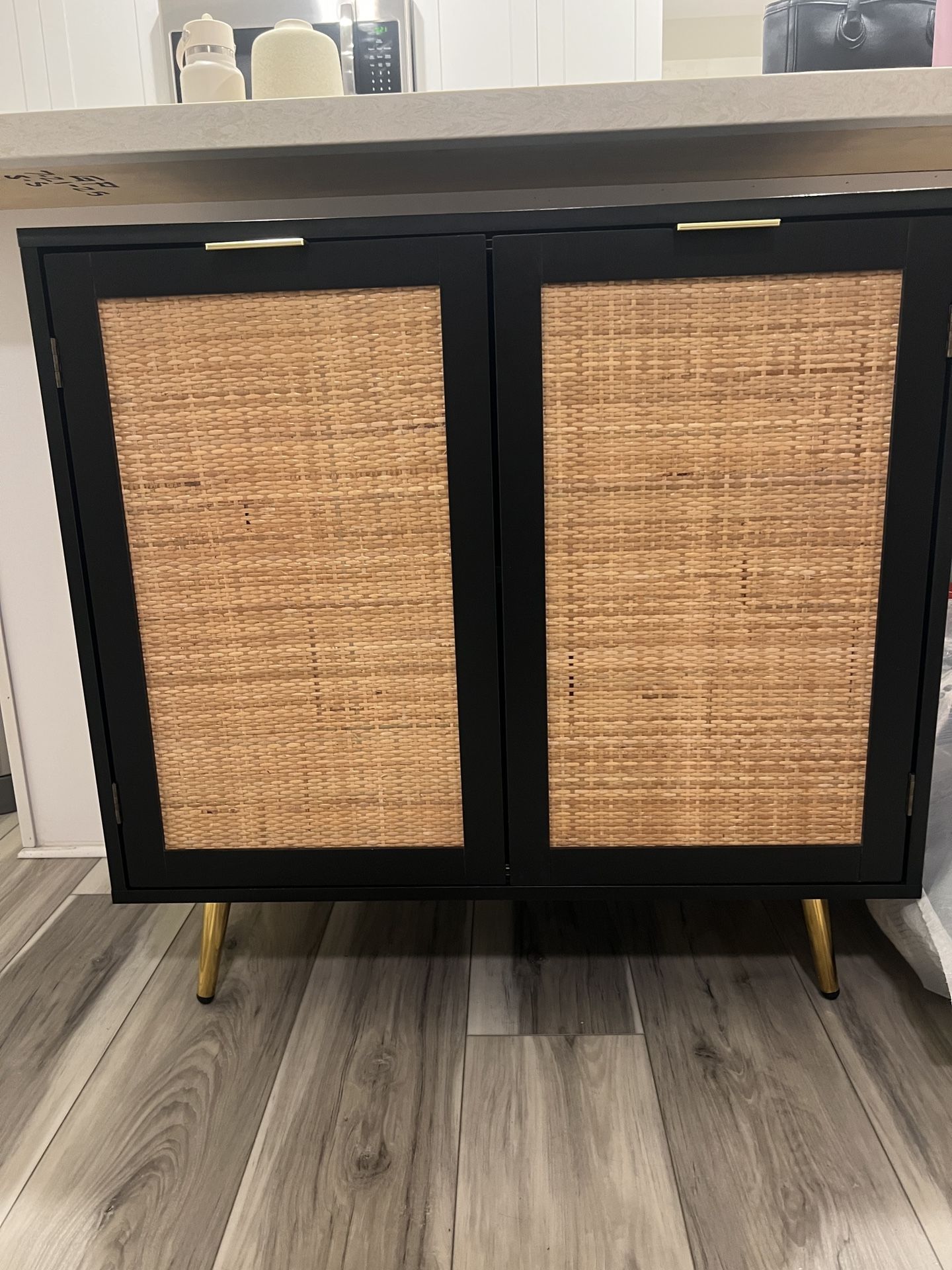 Rattan Cabinet With Storage Shelf 
